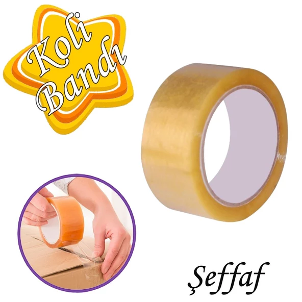 Koli Bandı 45 Mm X 100 Mt Şeffaf Güçlü Yapışkanlı Kopmayan Bant ürün görseli 1