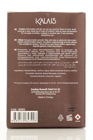 Alberto Taccini KALAIS Erkek Parfümü - 100 ml - Resim 5