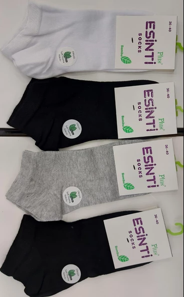 ESİNTİ BAYAN BAMBU PATİK ÇORAP 6 ADET - Resim 2