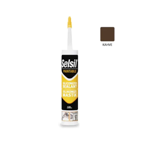 Selsil Silikonize Mastik 500gr Kahve ürün görseli 1