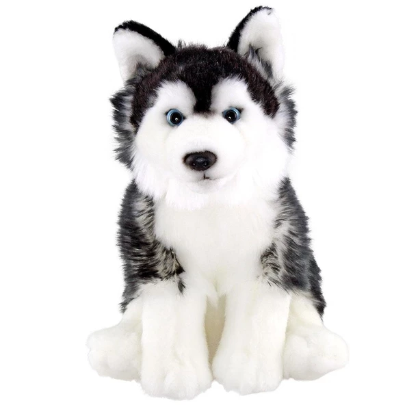 Animals Of The World Floppy Siyah Husky Peluş Oyuncak 28 cm ürün görseli 1