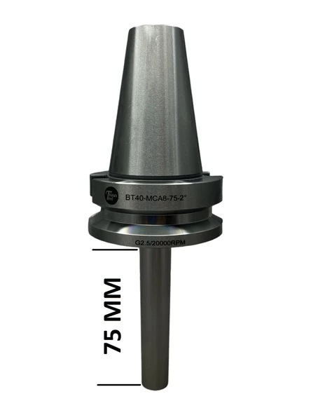 BT40 MCA8 - 75 BOY VİDALI TUTUCU M8X75 BOY VİDALI TUTUCU 20.000 devir balans alınmıştır ürün görseli 1