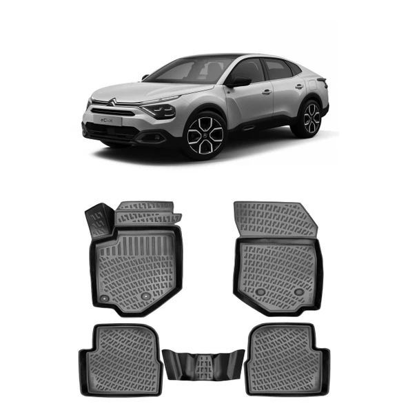Rizline Citroen C4X 2023 Sonrası 3D Havuzlu Paspas Siyah ürün görseli 1