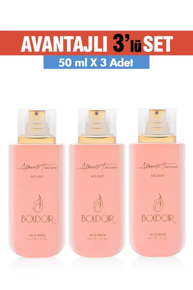3'Lü Set Alberto Taccini  Boudoir Kadın Parfüm 50 ml ürün görseli 1