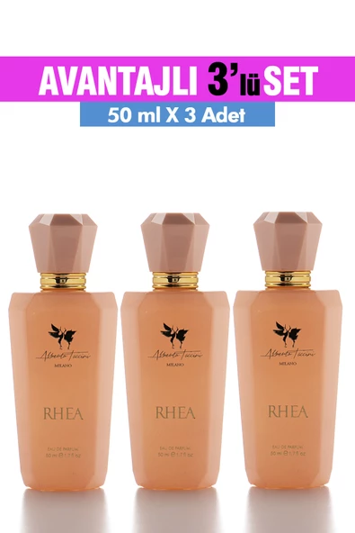 3'Lü Set Alberto Taccini  Rhea Kadın Parfümü 50 ml - Resim 2
