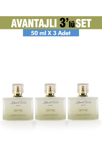 3'Lü Set Alberto Taccini Daphne Kadın Parfümü 50 ml ürün görseli 1