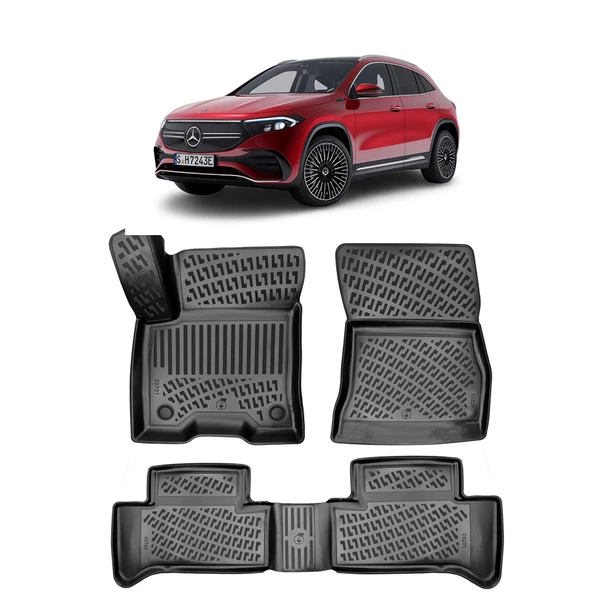 Rizline Mercedes EQA 2021 Sonrası 3D Havuzlu Paspas Siyah ürün görseli 1