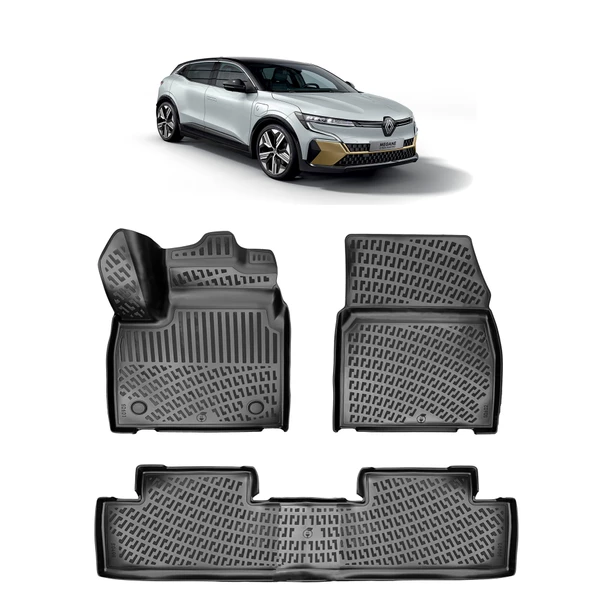 Rizline Renault Megane E-Tech 2022 + 3D Havuzlu Paspas Siyah ürün görseli 1