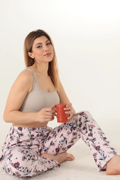 DoReMi Çiçek Desenli Kadın Pijama Altı ürün görseli 1
