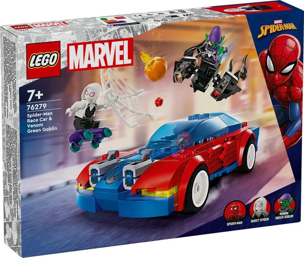 LEGO Super Heroes 76279 Spider-Man Race Car and Venom Green Goblin ürün görseli 1