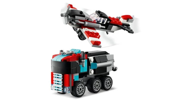 LEGO Creator 31146 Flatbed Truck with Helicopter - Resim 4