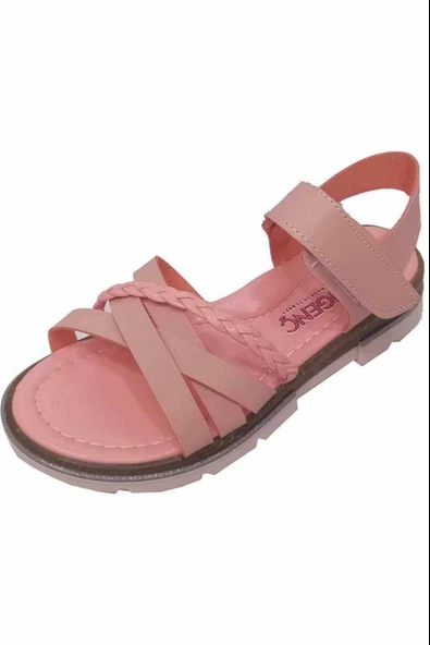 Şirin Genç Comfort Örğü Kız Çocuk Sandalet Pudra ürün görseli 1