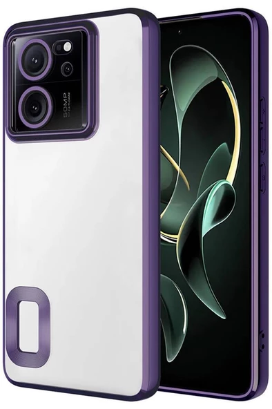 Xiaomi 13T Kılıf Köşeleri Renkli Şeffaf Kamera Korumalı Silikon Luxury Kapak ürün görseli 1