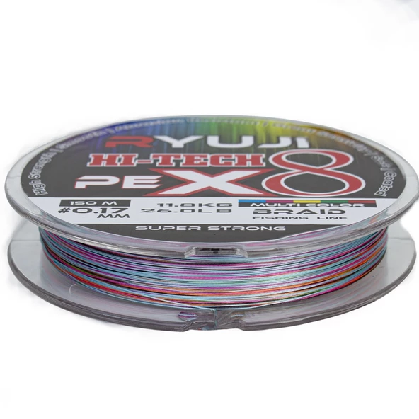Ryuji HI-Tech PE 8B Multicolor 150m İp Misina - Resim 3