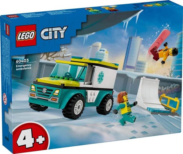 LEGO City 60403 Emergency Ambulance ürün görseli 1