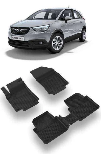 Sahler Opel Crossland X 2017+  4.5D Havuzlu Paspas Siyah ürün görseli 1