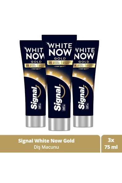 Signal White Now Gold Diş Macunu 75 ml 3 Adet ürün görseli 1