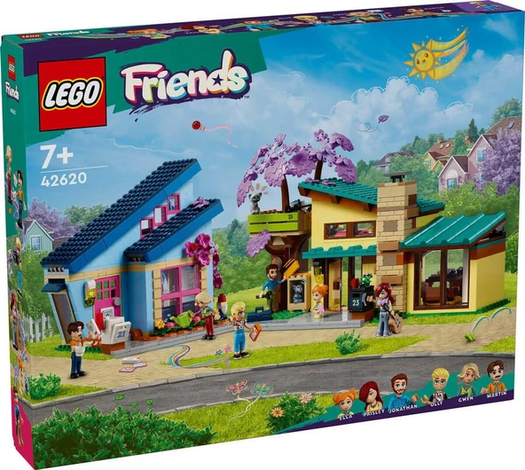 LEGO Friends 42620 Olly and Paisley's Family Houses ürün görseli 1