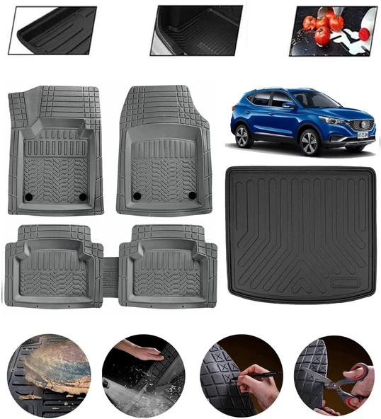 Mg Zs 2020-2026 Ust Uyumlu Paspas Araca Özel Bagaj Havuzu MBS Gri ürün görseli 1