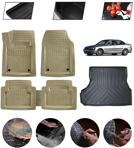 Opel Vectra B 1995-2002 Uyumlu Paspas Araca Özel Bagaj Havuzu MBS Bej ürün görseli 1