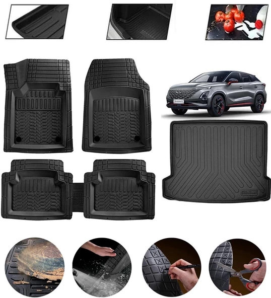 Chery Omoda 5 Uyumlu Paspas Araca Özel Bagaj Havuzu MBS Siyah ürün görseli 1