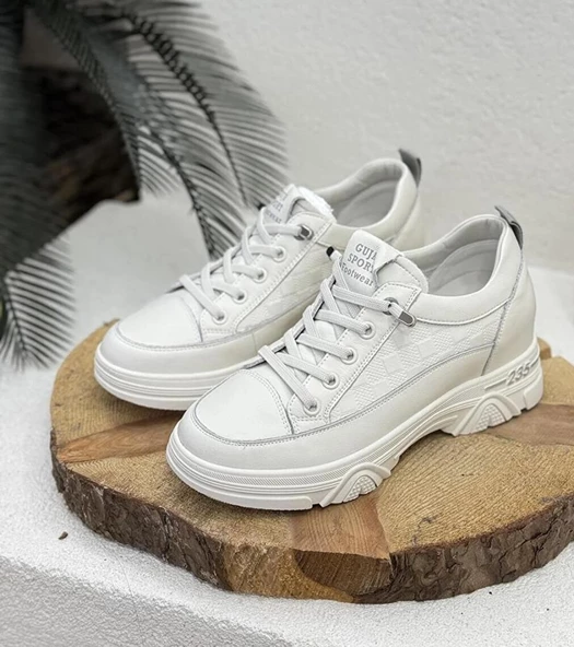 GUJA 24Y314 GİZLİ TOPUK DERİ KADIN SNEAKER AYAKKABI ürün görseli 1