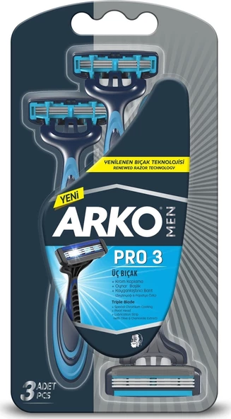 Arko Tıraş Bıçağı T3 Blister 3'lü ürün görseli 1