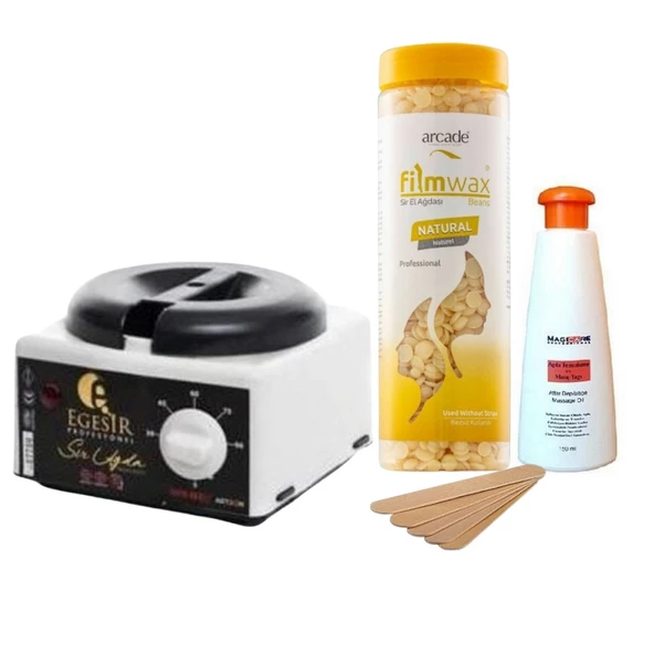 Ege Sir Profesyonel Egesir Ağda Makinası Arcade Sir Ağda Natural Set ürün görseli 1