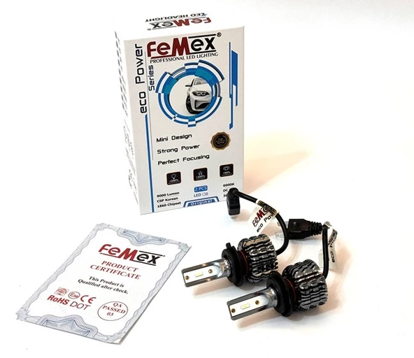 Femex Eco Power Buz Mavi 8000K CSP Chipset H7 Led Xenon Led Headlight ürün görseli 1