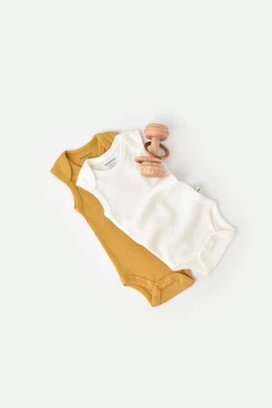 Bebek 2 Parça Kolsuz Body, %50 Modal Kumaş - %50 Organik Pamuk, Bebek ve Yenidoğan Serisi - CSYM11109 ürün görseli 1