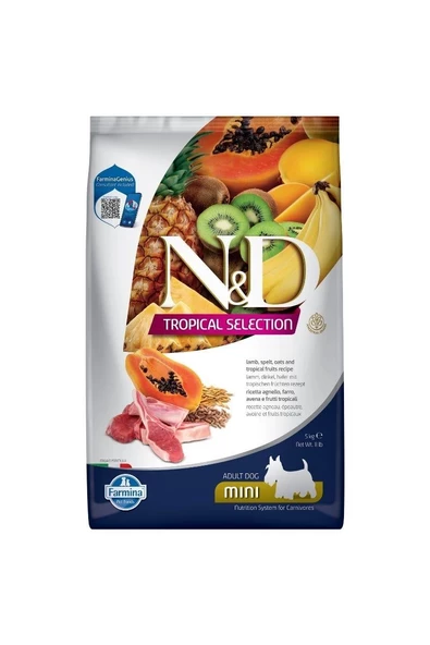 N&D Tropikal Selection Kuzulu Küçük Irk Yetişkin Köpek Maması 5 Kg ürün görseli 1