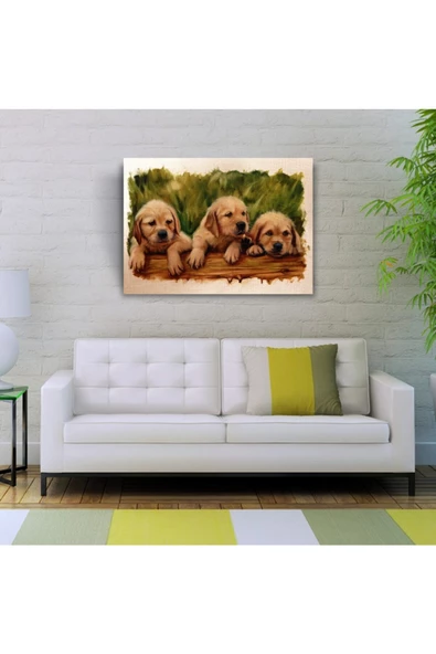 Yavru Köpekler Canvas Tablo (50x70) - Resim 3