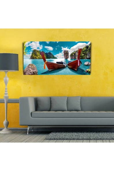 Mavi Ada Canvas Tablo (60x120) - Resim 3