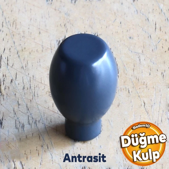 Düğme Antrasit Kulp Mobilya Mutfak Dolabı Çekmece Dolap Kulpları Kapak Kulpu Kulbu Metal Tek Vidalı ürün görseli 1