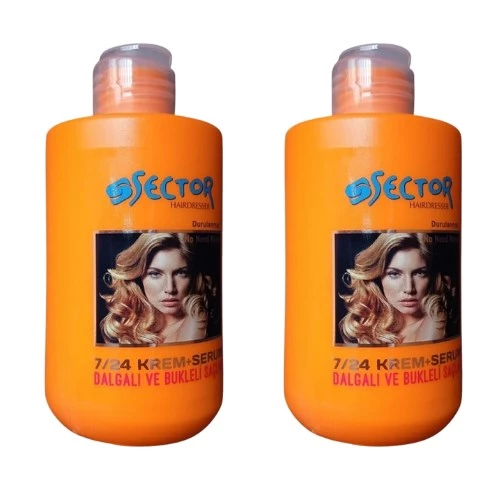 Sector  Turuncu 7/24 Saç Kremi Dalgalı Saçlar İçin 300ml 2 Li Set ürün görseli 1