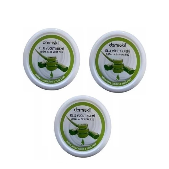 Dermokil Aloe Vera El Kremi Kavanoz 220ml x 3 Adet ürün görseli 1