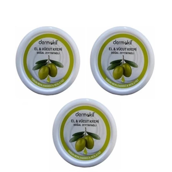 Dermokil Doğal Zeytinyağlı El Kremi 220ml x 3 Adet ürün görseli 1