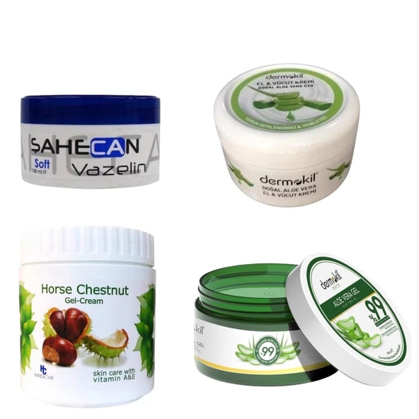 Dermokil Aloe Vera Jel 300 ml %99 Saflıkta +Dermokil Nemlendirici El Yüz Bakım Kremi Aloe Vera Özlü ürün görseli 1