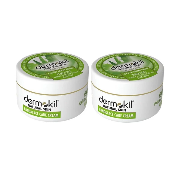 Dermokil Yüz, Vücut ve Doğal El Kremi AloeVera 300 ml x 2 Adet ürün görseli 1