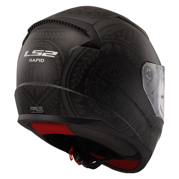 LS2 RAPID TAKAROA MAT SİYAH KASK - Resim 4