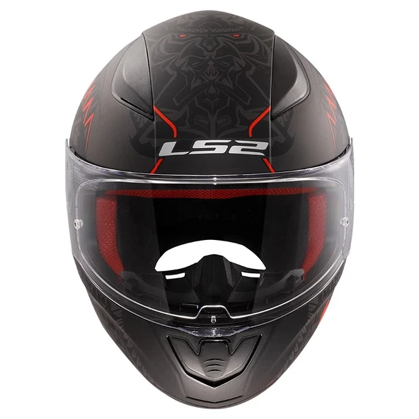 LS2 RAPID TAKAROA MAT SİYAH-KIRMIZI KASK - Resim 6