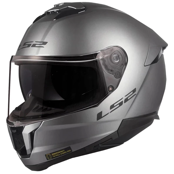 LS2 STREAM 2 MAT TITANIUM KAPALI KASK ürün görseli 1