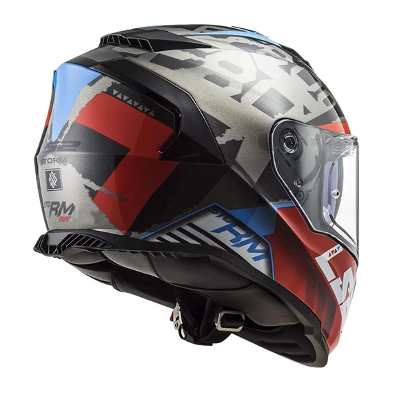 LS2 STORM 2 SPRINTER MAT SİYAH-KIRMIZI-TITANIUM KASK - Resim 2