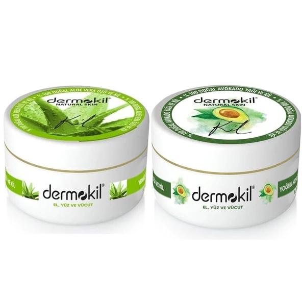 Dermokil Natural Aloe Vera El ve Yüz Bakım Kremi 300 ML + Avokado Özlü Krem 300 ML ürün görseli 1
