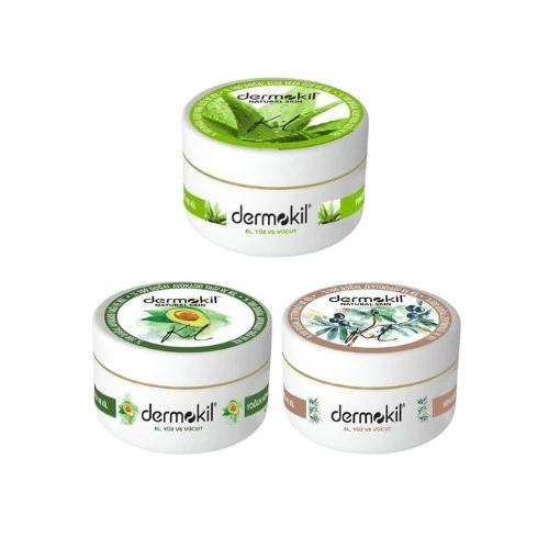 Dermokil El Ve Yüz Kremi Aloevera Avokado Zeytinyağı 3 x 300 ML ürün görseli 1