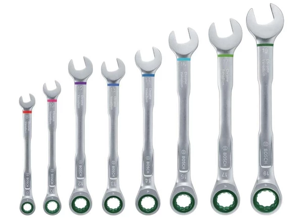Bosch 8 Parça Cırcırlı Kombine Anahtar Seti - 1600A027PS ürün görseli 1