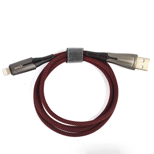 Zore Lightning Focus 2.4A Hızlı Şarj Usb Kablo - Resim 6