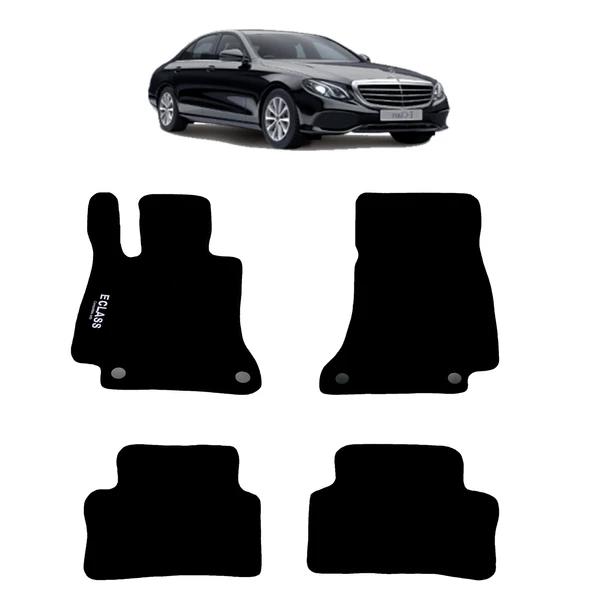 Rizline Mercedes E Serisi W213 2017 Sonrası Halı Paspas Siyah ürün görseli 1