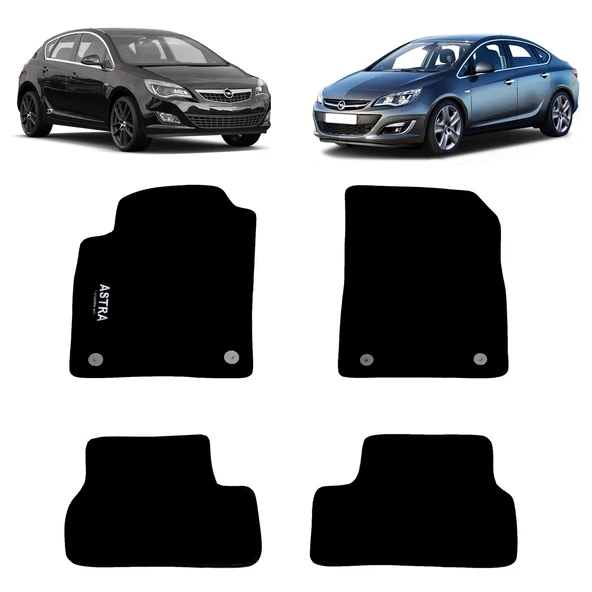Rizline Opel Astra J 2009-2019 Halı Paspas Siyah ürün görseli 1
