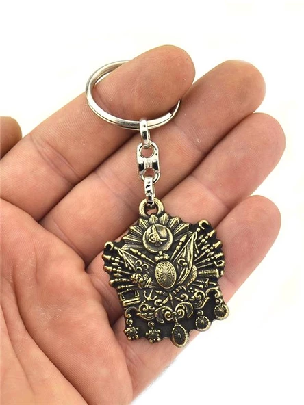 Osmanlı Arma Anahtarlık - Anitk Sarı - Resim 2